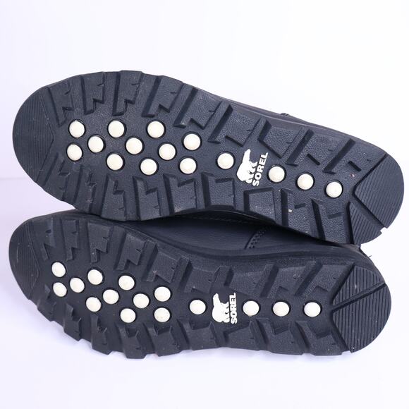 SOREL Whitney Short Camp Ankle Boot Black Nylon Puffer Winter Women's 7 - Picture 8 of 9